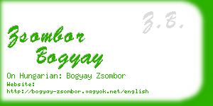 zsombor bogyay business card